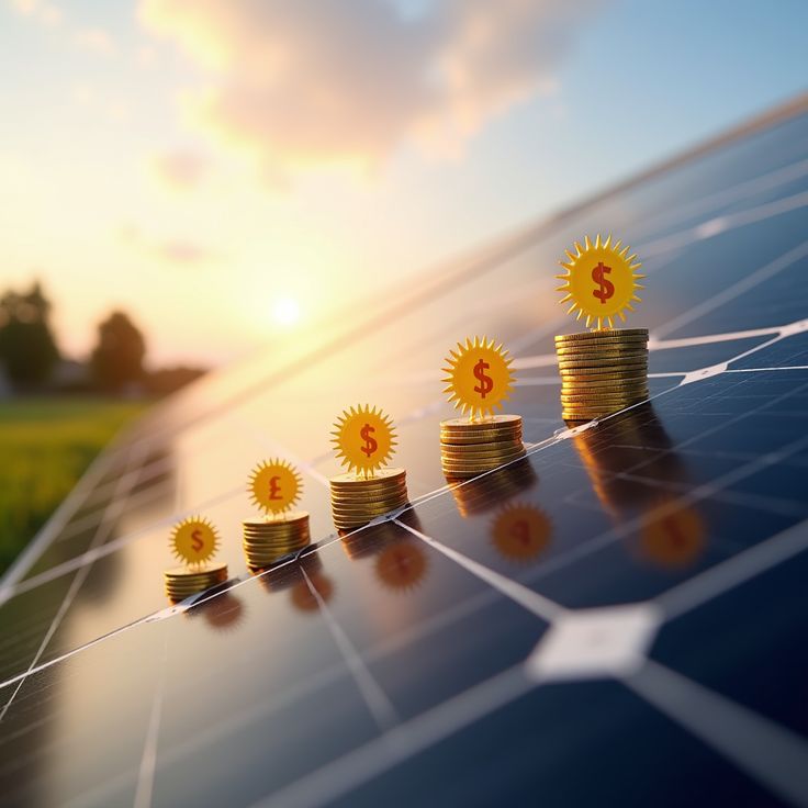 Residência com painéis solares
